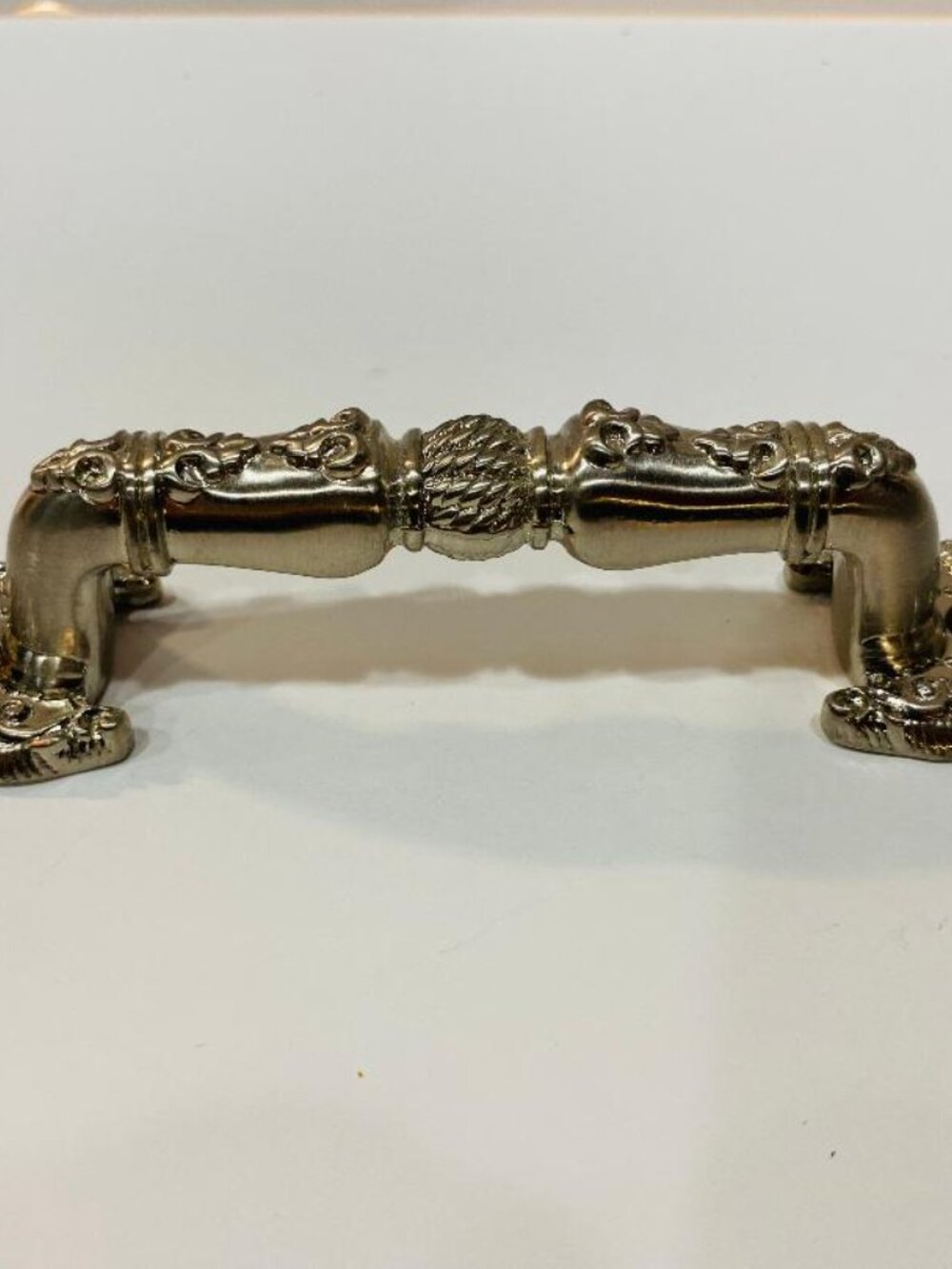 Lot of 6 Beautiful, Ornate Silver Pull Handles, 5 inches Long